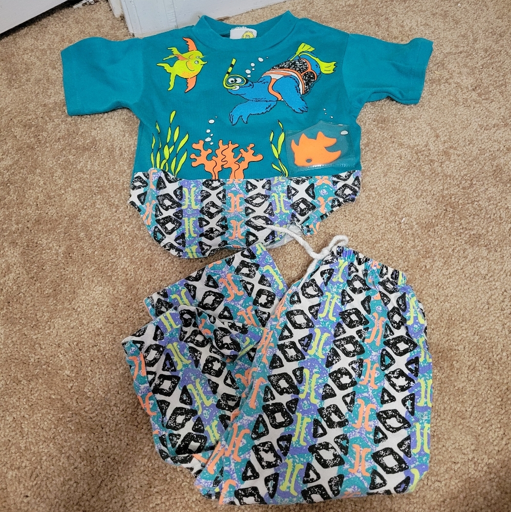 Vintage Sesame Street Cookie Monster Outfit 2T
